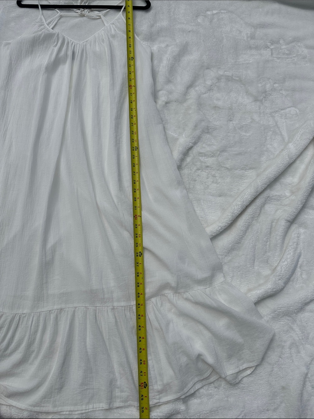 GAP Lightweight White Cotton Spaghetti-Strap Maxi Dress Sz M Feminine Flattering - Picture 11 of 13